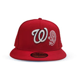 Red Washington Nationals Patchwork Bottom New Era 59Fifty Fitted