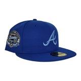 Royal Blue Atlanta Braves Icy Blue Bottom 2017 Inaugural Season Patch New Era 59Fifty Fitted