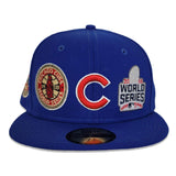 Royal Blue Chicago Cubs Side Patch New Era 59Fifty Fitted