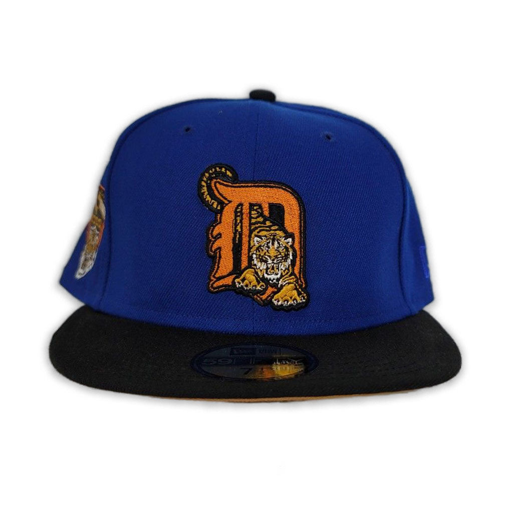 Royal Blue Detroit Tigers Black Visor Tan Bottom 2000 Tiger side Patch "Doritos Collection" New Era 59Fifty Fitted