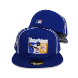 Royal Blue Jackie Robinson 75th Years Gray Bottom 42 Side Patch New Era 59Fifty Fitted