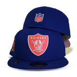 Royal Blue Las Vegas Raiders Pink Bottom 3X Super Bowl Champions Side Patch New Era 59Fifty Fitted