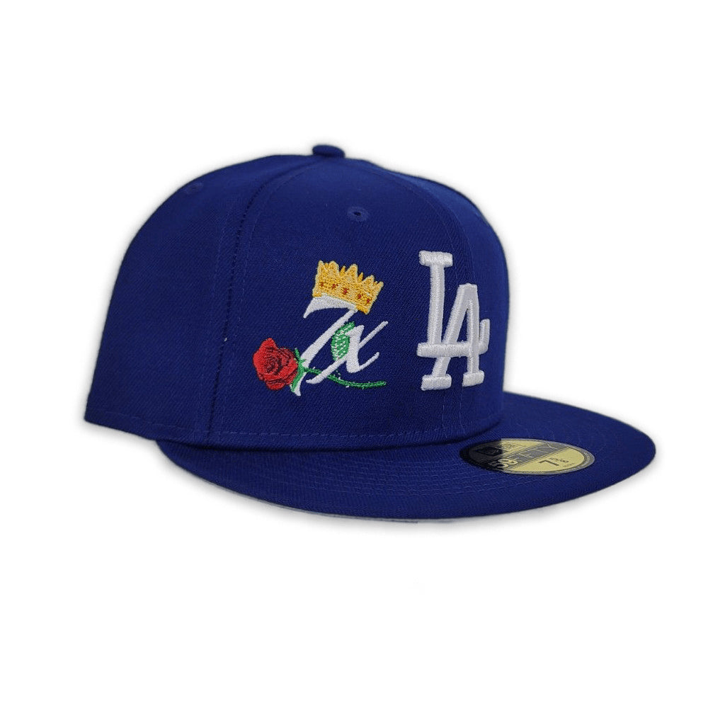 Royal Blue Los Angeles Dodgers 7X World Series Champions Crown New Era 59Fifty Fitted
