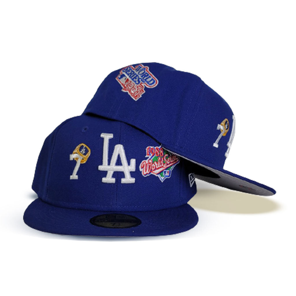 Royal Blue Los Angeles Dodgers 7X World Series Champions Ring New Era  59Fifty Fitted