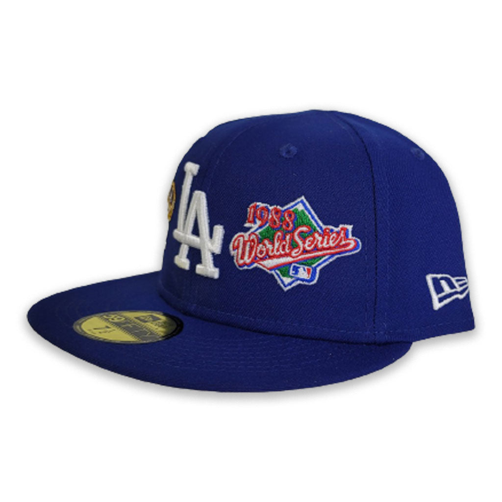 Los Angeles Dodgers World Series Champions 2022 New Era 59FIFTY Fitted Hat (Chrome White Walnut Corduroy Gray Under BRIM) 7 3/8