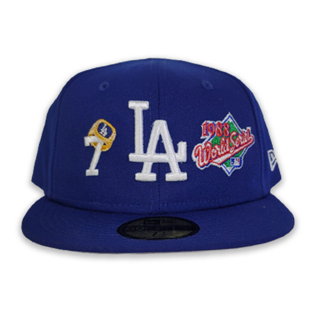 Los Angeles Dodgers New Era 7-Time World Series Champions Gold Front 9FIFTY  Snapback Adjustable Hat - Royal