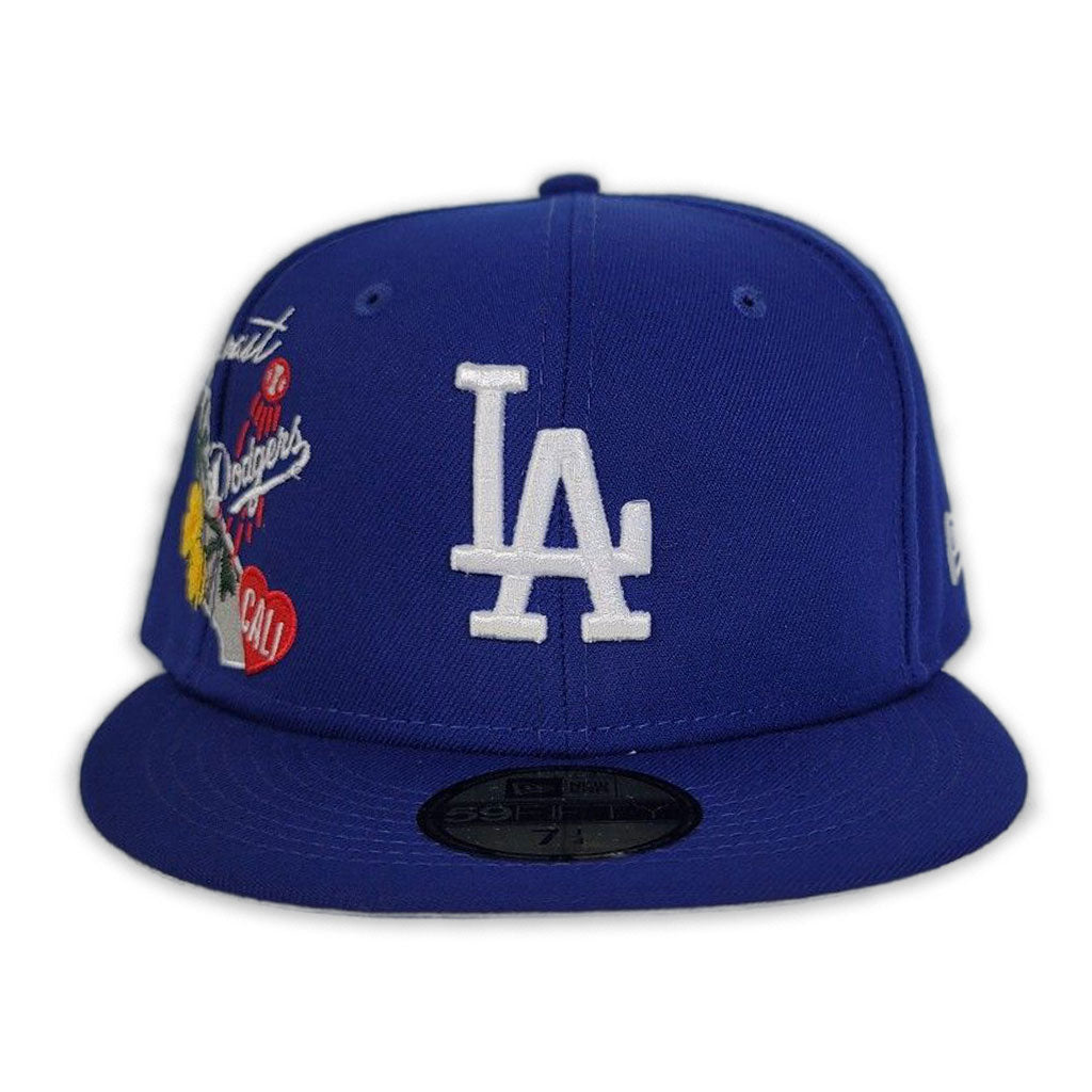 Royal Blue Los Angeles Dodgers City Patch Gray Bottom New Era 59FIFTY Fitted 7 7/8