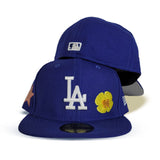Royal Blue Los Angeles Dodgers Grey Bottom Crystal Hollywood Star Side Patch New Era 59Fifty Fitted