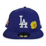 Royal Blue Los Angeles Dodgers Grey Bottom Crystal Hollywood Star Side Patch New Era 59Fifty Fitted