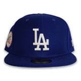 Royal Blue Los Angeles Dodgers Icy Blue Bottom Swarovski Crystal 1980 All Star Game Side Patch New Era 59Fifty Fitted