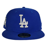 Royal Blue Los Angeles Dodgers Paisley Bottom 75th World Series Side Patch New Era 59Fifty Fitted