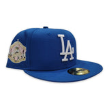 Royal Blue Los Angeles Dodgers Pink Bottom 1958-1961 First Home Side Patch New Era 59Fifty Fitted