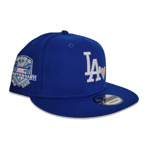 Royal Blue Los Angeles Dodgers Pink Bottom 50th Anniversary Side Patch ...