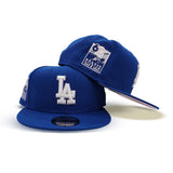 Royal Blue Los Angeles Dodgers Pink Bottom 60th Anniversary Side Patch New Era 9Fifty Snapback