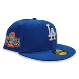 Royal Blue Los Angeles Dodgers Pink Bottom "Dice Collection" 2020 World Series Champions New Era 59Fifty Fitted