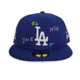 Royal Blue Los Angeles Dodgers Scribble New Era 59Fifty Fitted