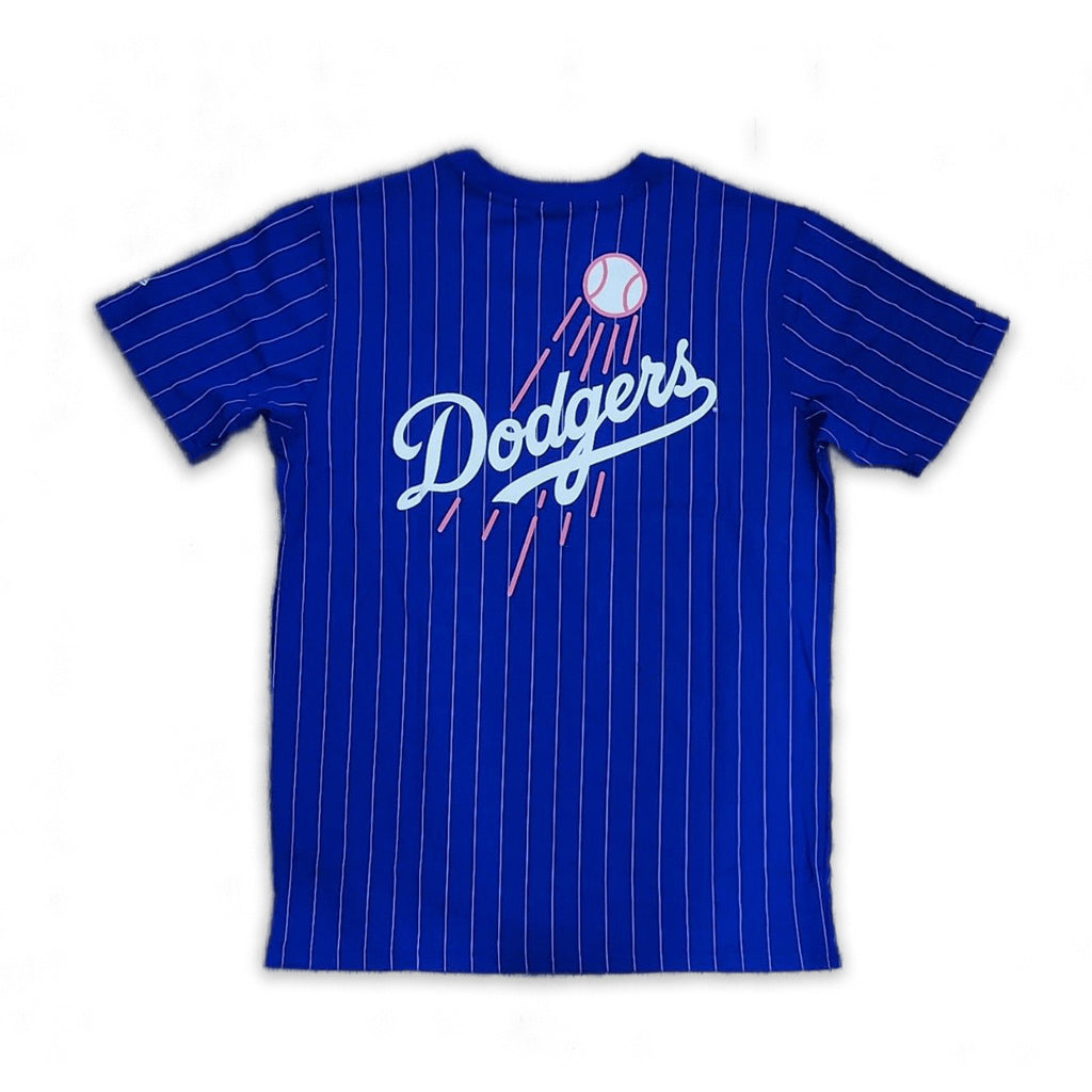Exclusive Fitted Royal Blue Los Angeles Dodgers Gray Pinstripe New Era Short Sleeve T-Shirt 2XL