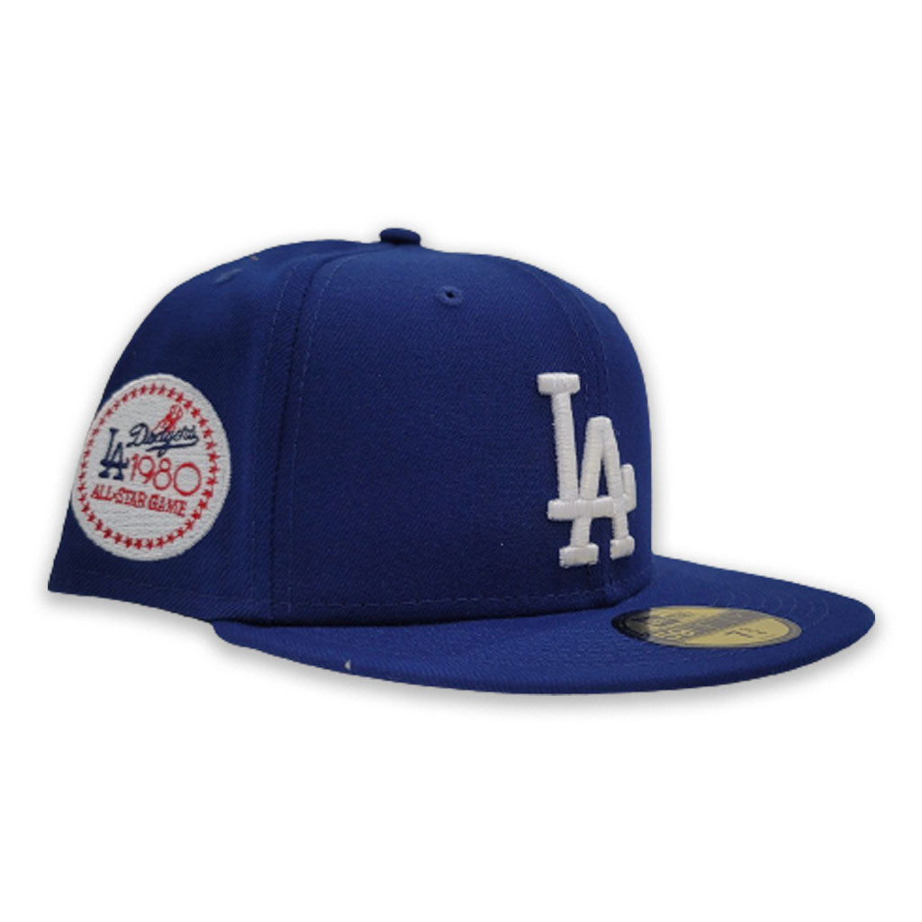 Royal Blue Los Angeles Dodgers Icy Blue Bottom Swarovski Crystal 1980 All Star Game Side Patch New Era 59FIFTY Fitted 73/4