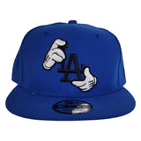 Royal Blue Mickey Hands Los Angeles Dodgers Gray Bottom New Era 9Fifty Snapback