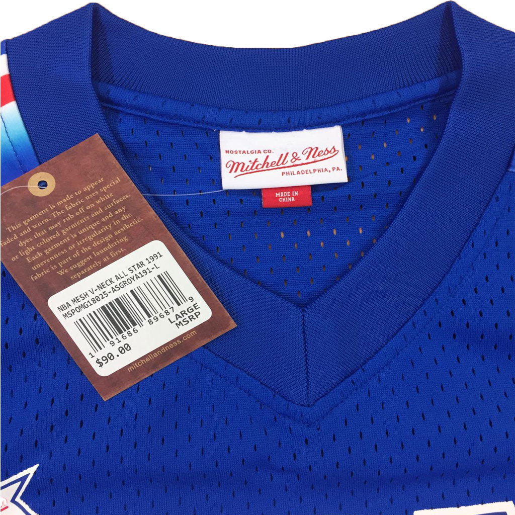 Los Angeles Dodgers Mitchell & Ness Mesh V-Neck Jersey - Royal