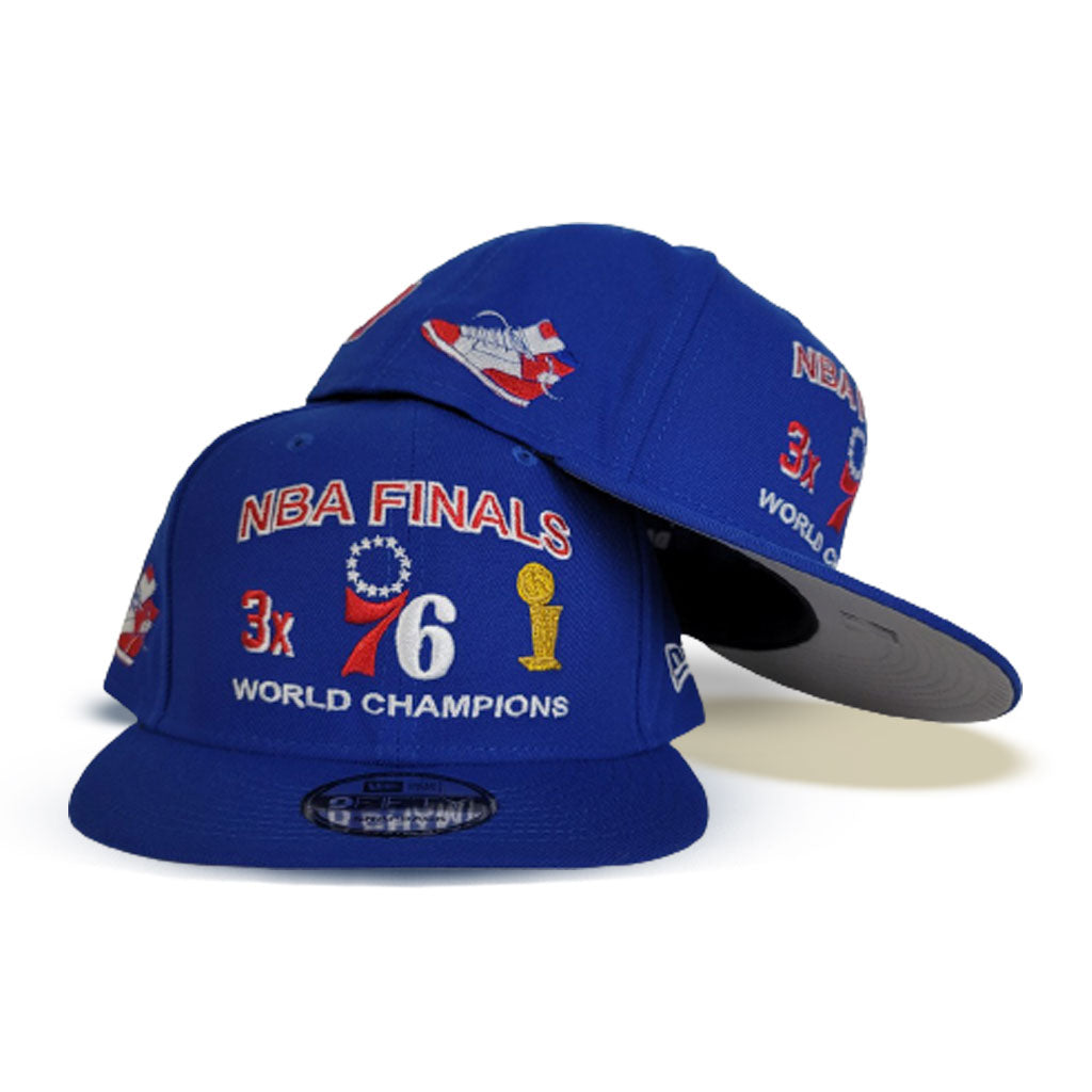 New York Knicks New Era 2x NBA World Champions 59FIFTY Fitted Hat - Blue