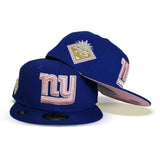 Royal Blue New York Giants Pink Bottom 75th Anniversary Side Patch New Era 59Fifty Fitted