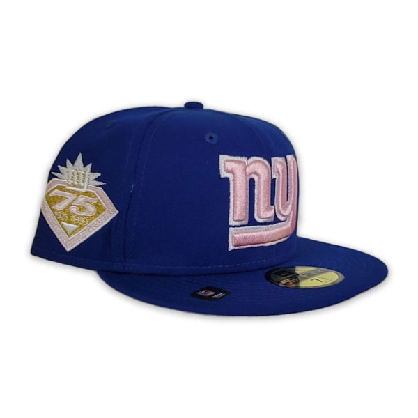 Royal Blue New York Giants Pink Bottom 75th Anniversary Side Patch New ...