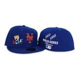 Royal Blue New York Mets 2X World Series Champions Crown New Era 59Fifty Fitted