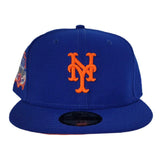 Royal Blue New York Mets Orange Bottom Shea Stadium Final Season Patch New Era 59Fifty Fitted