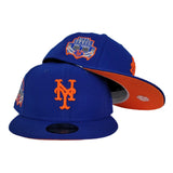 Royal Blue New York Mets Orange Bottom Shea Stadium Final Season Patch New Era 59Fifty Fitted