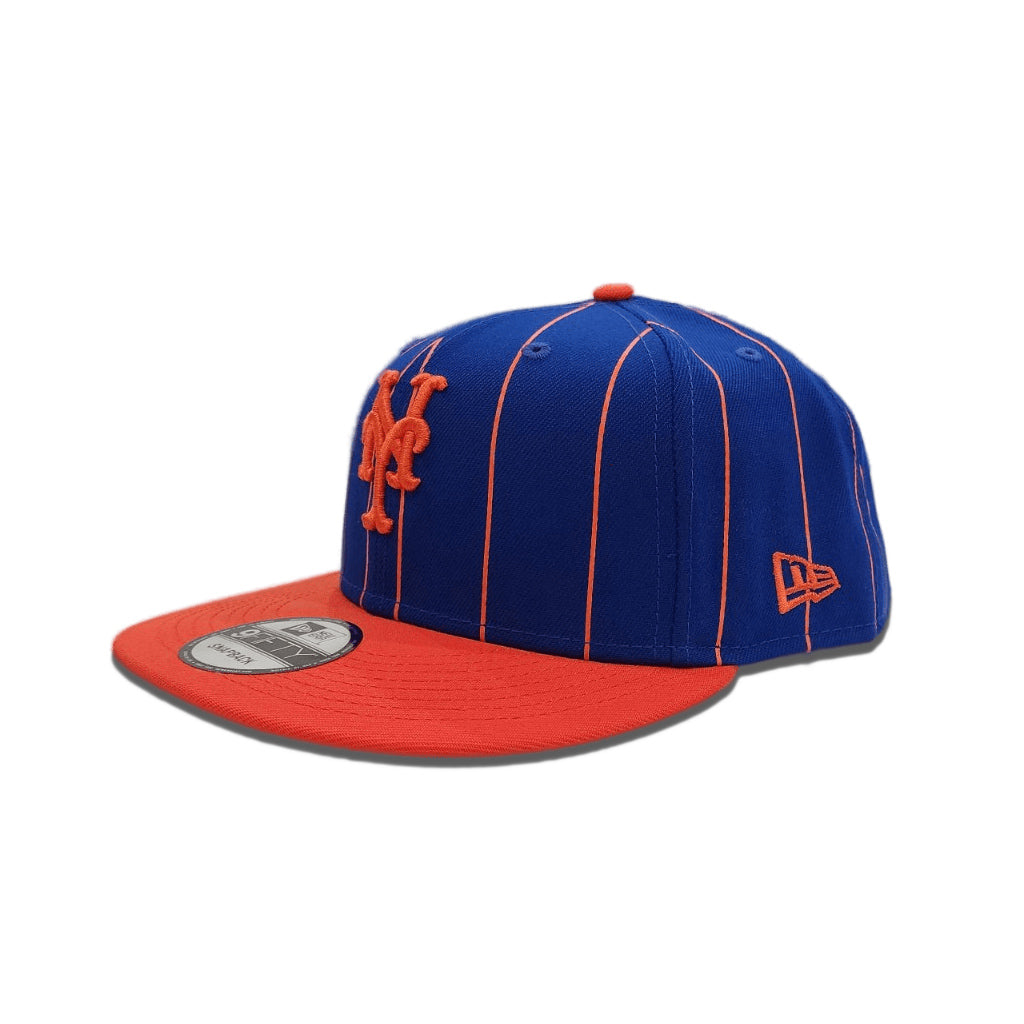 Royal Blue New York Mets Orange Visor Pinstripe New Era Snapback