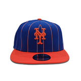 Royal Blue New York Mets Orange Visor Gray Bottom Pinstripe New Era 9Fifty Snapback