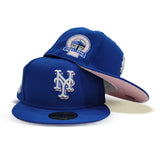 Royal Blue New York Mets Pink Bottom Shea Stadium Side Patch New Era 59Fifty Fitted