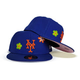 Royal Blue New York Mets Pink Bottom Side Patch New Era 59Fifty Fitted