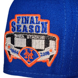 Royal Blue New York Mets Royal Blue Bottom Shea Stadium Final Season Patch New Era 59Fifty Fitted