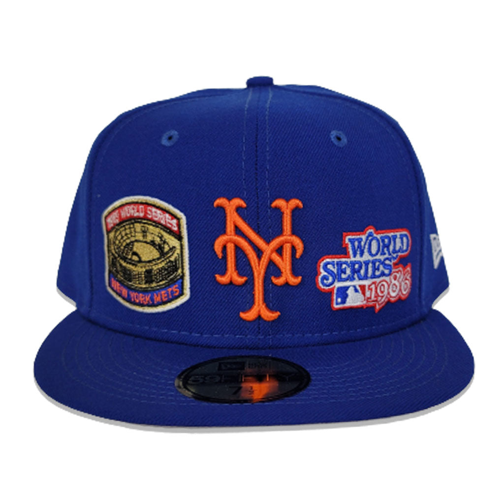 Royal Blue New York Mets 2X World Series Champions New Era 59Fifty Fitted