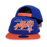 Royal Blue New York Mets Team Scrip Gray Bottom New Era 9Fifty Snapback