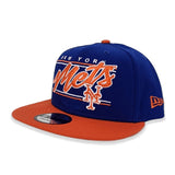 Royal Blue New York Mets Team Scrip Gray Bottom New Era 9Fifty Snapback