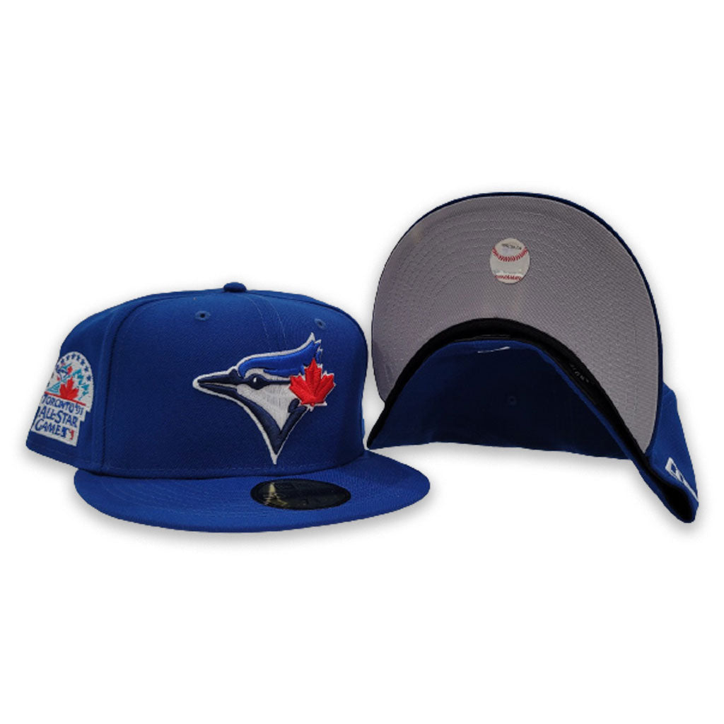 Toronto Blue Jays New Era All Royal Blue/Gray Bottom With 1991 All Star  Game Patch On Side 9FIFTY Adjustable Snapback Hat