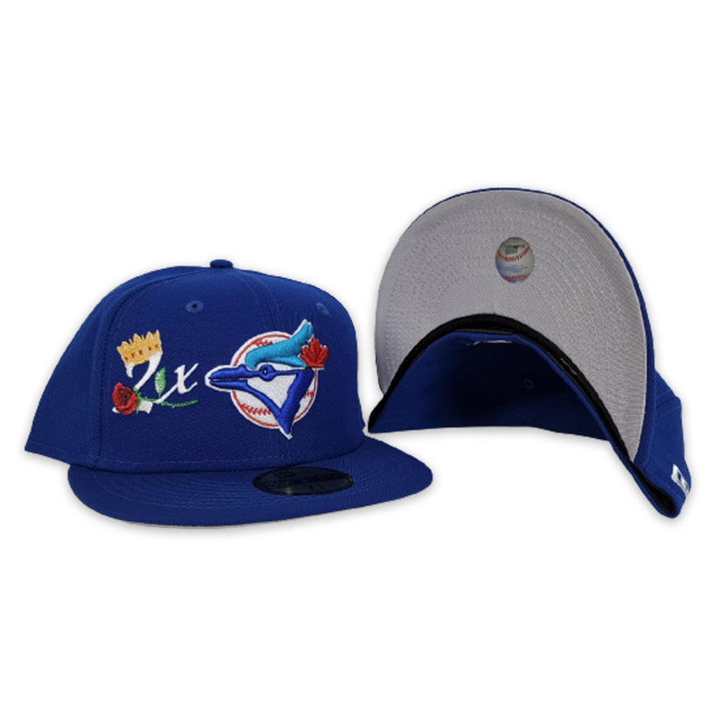 Royal Blue Toronto Blue Jays 2X World Series Champions Crown New Era 59Fifty Fitted