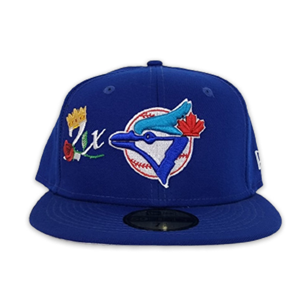 Royal Blue Toronto Blue Jays 2X World Series Champions Crown New Era 59Fifty Fitted