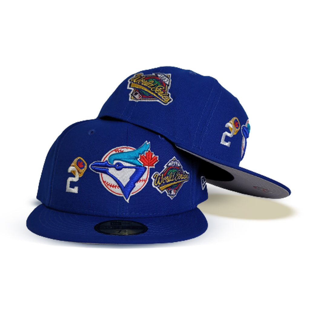 Royal Blue Toronto Blue Jays 2x World Series Champions Ring New Era 59FIFTY Fitted 77/8