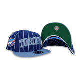 Royal Blue Toronto Blue Jays Pinstripe Green Bottom New Era 9Fifty Snapback