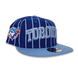 Royal Blue Toronto Blue Jays Pinstripe Green Bottom New Era 9Fifty Snapback