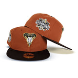 Rust Arizona Diamondbacks Brown Visor Gray Bottom 20th Anniversary Side Patch New Era 59Fifty Fitted