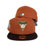 Rust Arizona Diamondbacks Brown Visor Gray Bottom 20th Anniversary Side Patch New Era 59Fifty Fitted