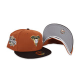 Rust Arizona Diamondbacks Brown Visor Gray Bottom 20th Anniversary Side Patch New Era 59Fifty Fitted