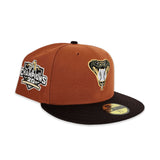Rust Arizona Diamondbacks Brown Visor Gray Bottom 20th Anniversary Side Patch New Era 59Fifty Fitted