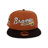 Rust Atlanta Braves Brown Visor Gray Bottom 40th Anniversary Side Patch New Era 59Fifty Fitted