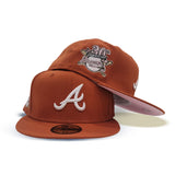 Rust Atlanta Braves Pink Bottom 30th Season Side Patch New Era 59Fifty Fitted